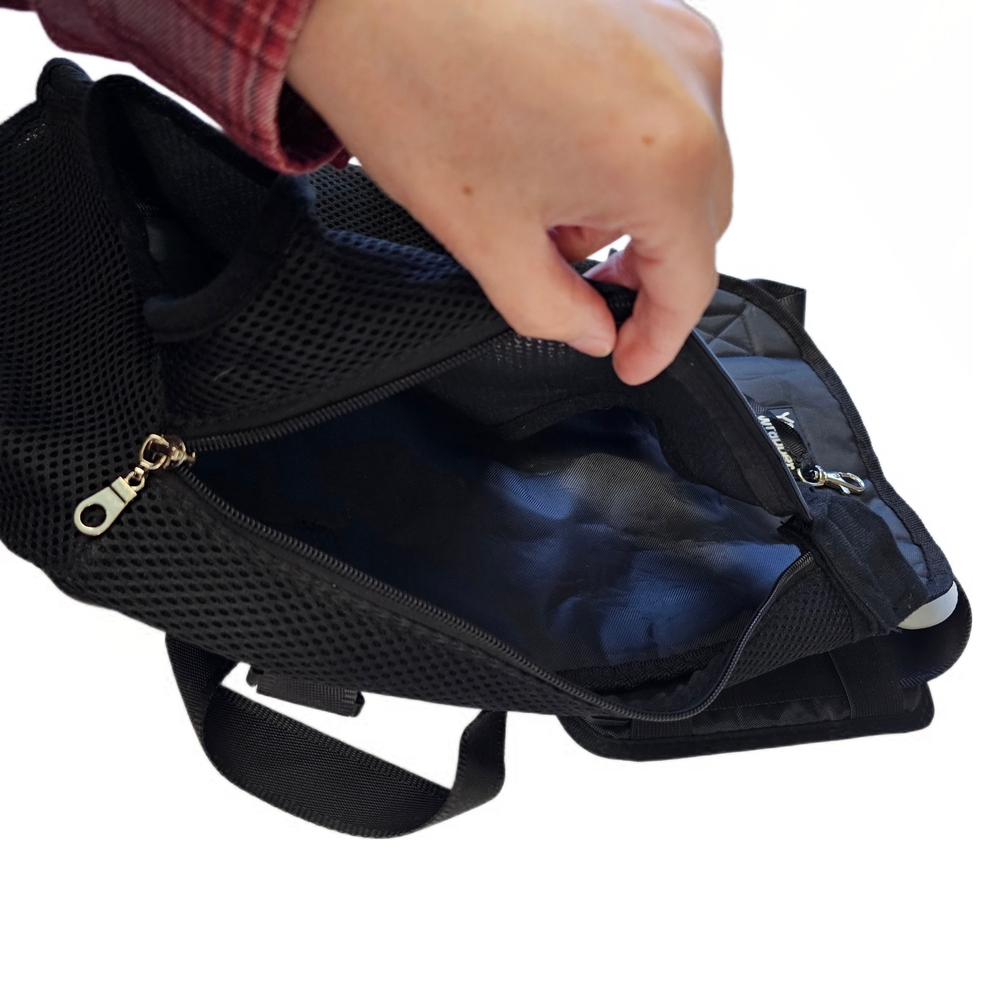 NWT Yapper Wrapper Front Pack Black Mesh Dog Cat Carrier - Picture 8 of 8
